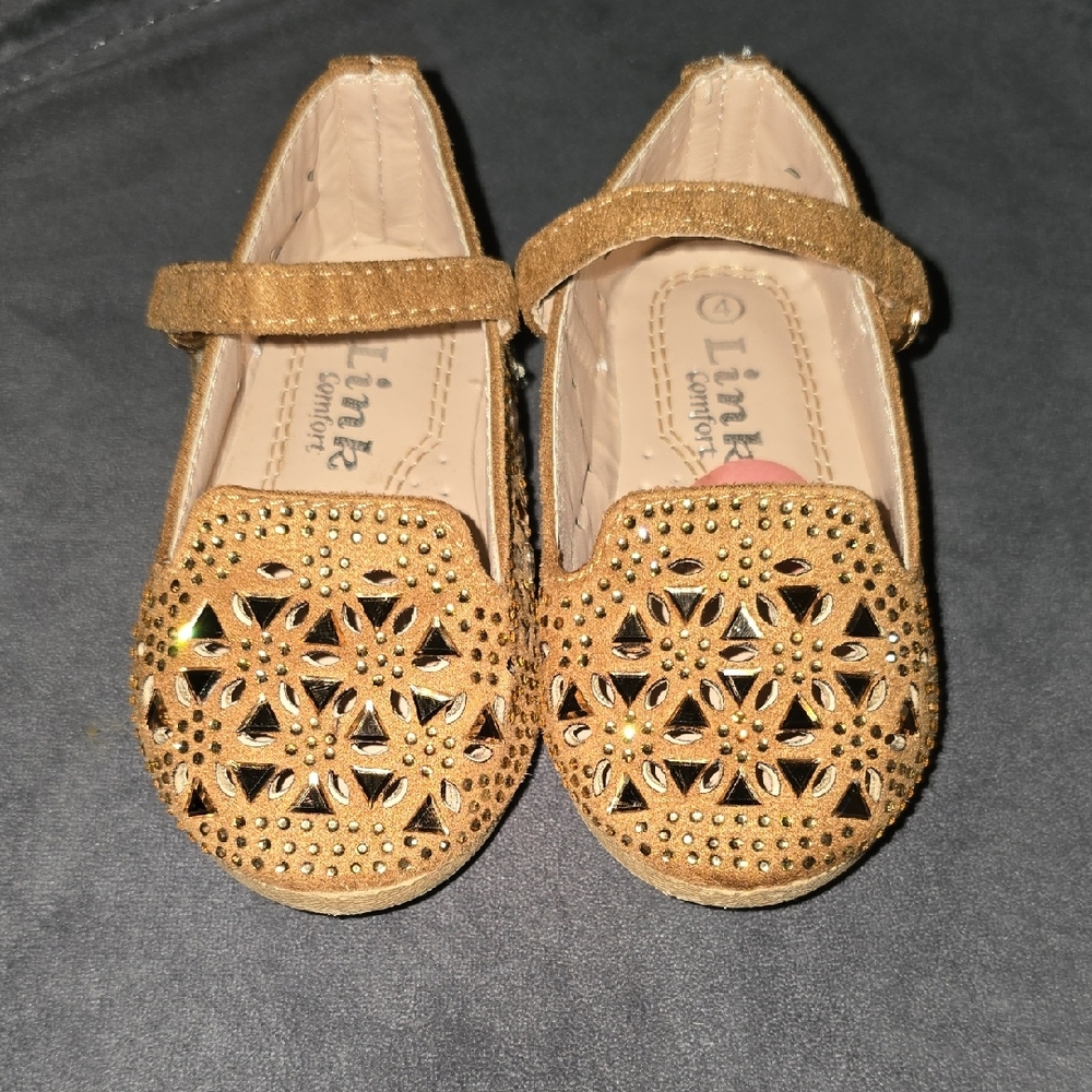 Link Comfort Bronw Dress Shoes With Stone  All Over